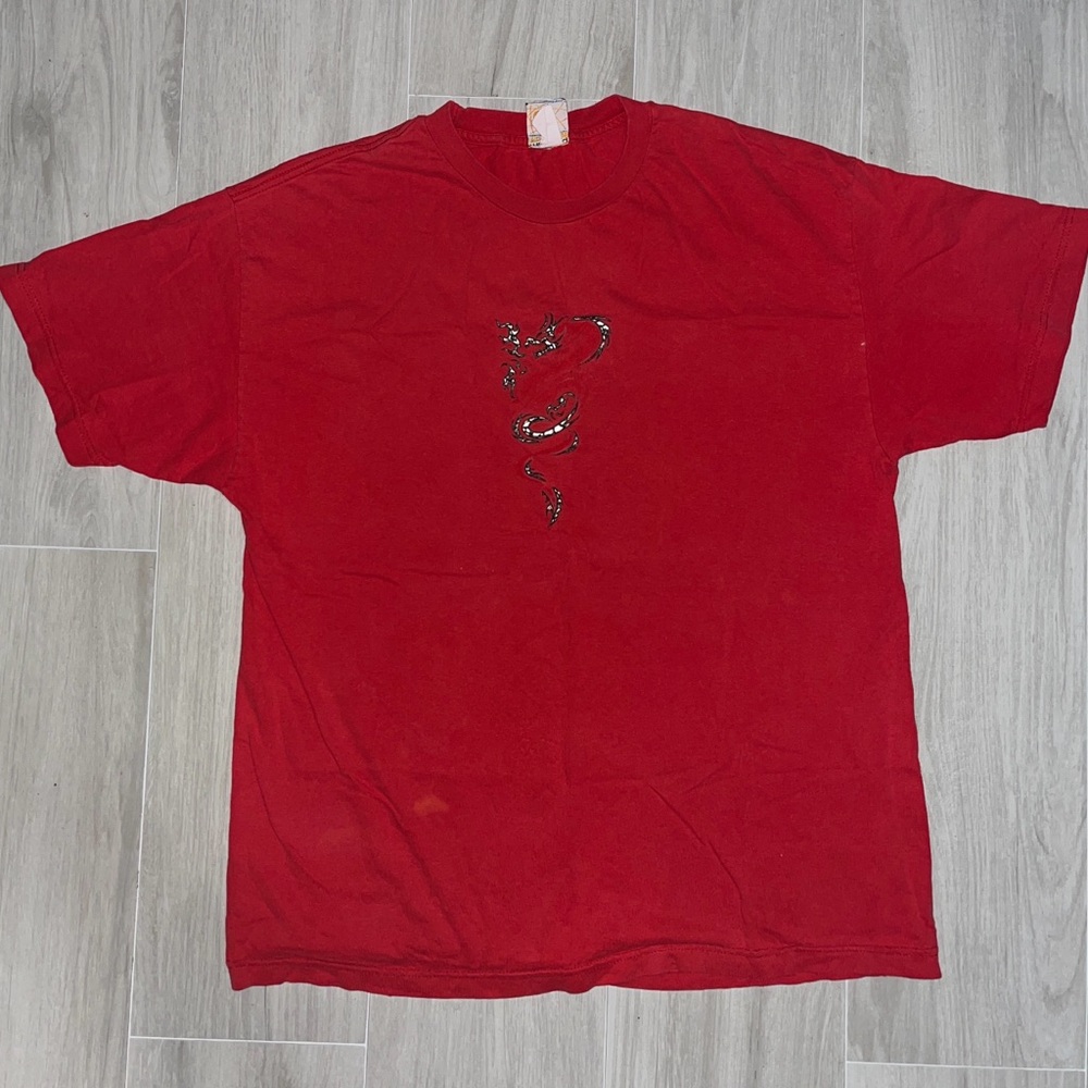 Vtg Dragon Red Tee